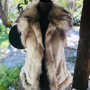 Sculls faux fur vest